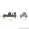 Hexa Engineered Wood Coffee Table With Metal Legs In Grey