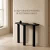 Vedika Solid Wood Console Table in Matt Black Finish 119 cm