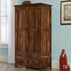 Alaca Solid Sheesham Wood 2 Door 2 Drawer Wardrobe In Provincial Teak Finish