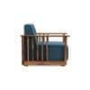Serra Wooden Sofa - Teak Finish (Colonial Blue)