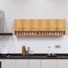 6 Doors Modular Wall Mounted Kitchen Cabinet With Organizer Shelf In Plateau Apple Finish