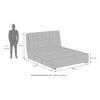 Bornholm Engineered Wood King Size Drawer Storage Upholstered Bed In Shitake Beige Colour