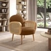 Arna Lounge Chair In Ochre Velvet
