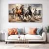 The Castle Decor 7 Running Horses Vastu Wall Art Framed Painting 27x48 Inch (Style 7)
