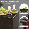 Carry Bird Wicker Patio Furniture Outdoor Balcony Chairs In Brown And Red Colour