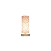 Remy Multicolor cotton table lamp with White Brushed wood base
