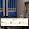 Stoa Paris Satin Window Curtain, 70% Blackout Curtains,   Privacy Lining, Pack of 2, Versailles - Celestial Blue with Back Lining