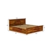 Stainfleld Sheesham Wood King Size Bed Box Storage Storage Honey OakOak Finish (72 x 78 inches)