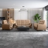 Davos 1 Seater Leatherette Sole in Mushroom Beige Colour