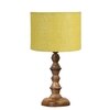 Devansh Yellow  Jute   Table Lamp With  Wood Natural Base (7X7X15.5 Inches)-17