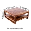Turin Sheesham Wood Coffee Table In Teak Finish