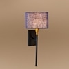 Devansh Metal Electric Wall Light in Black Colour with Blue Shade Count of 1 Light