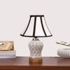 Devansh Multi Cotton Shade Lamp With Wood & Mosaic Glass Base For Decoration/Office/Home/Gifting/Study For Decoration/Office/Home/Gifting/Study