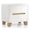 Oslo Engineered Wood Bedside Table in White Finish