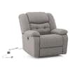 Theo Single Seater Motorized Recliner In Taupe Grey Fabric
