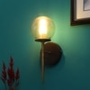 Eliante Modern Wall Lights Mild Steel & Glass Material Brown, Gold & Champaign Finish