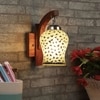 Devansh Solid Wood Electric Wall Light in Brown Colour with Multi Shade Count of 1 Light