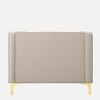 Texude Velvet 1 Seater Sofa in Cream Colour
