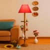 Devansh Shelf Wooden Floor Lamp