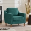Menta Boucle Fabric Lounge Chair in Green Colour