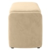 Risibol  Velvet 2 Seater Ottoman Bench with Storage  in Cream  Color