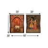 Folk Mughal Canvas Wall Prints Canvas Wall Prints Set of 2 Multicolor Matte