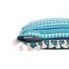 Acrylic Striped Cushion Cover with Lace Set of 2 (16 X 16 Inches)