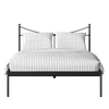 Camden Metal Non Storage Queen Bed in Satin Black Finish