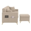 Daraco Velvet L shape 4 Seater Sofa in Cream Color