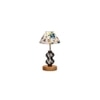 Gia Multicolor cotton Table lamp with Wood & Iron Base