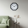 Black Wooden Wall Clock with Roman Indices and Minimal Dot Dial