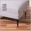 Melange Vibes Cube Metallic Pouf Stool in Light Grey Color