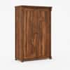 Claire Solid Sheesham Wood 2 Door Wardrobe In Rustic Finish