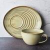 Beige Ripple Modern Snack Serving Set – Set of 2