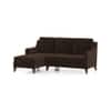 Abbey Sectional Sofa (Colour : Dark Earth, Cushion : Soft, Seater : Left Aligned 2 Seater + Left Aligned Chaise)