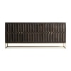Kibo Solid Mango Wood Sideboard with 4 Door in Dark Finish with Metal Base