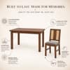 Globally Indian Giselle Solid Sheesham Wood 6 Seater Dining Table Set 6 Chairs Terracotta Orange