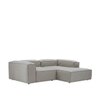 Elegantedge Wood Left Aligned 2-Seater With Upholstery Non Storage Sofa In Grey Colour