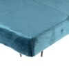 Velas Sheesham Wood Accent 2 Seater Bench With Metal Legs In Turquoise Sea Velvet