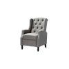 Louis Solid Wood One Seater Manual Recliner in Grey Colour