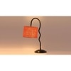Orange Jute Zig Zag Curvy table lamp with Iron Base(SP41)