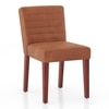Dane Solid Wood Dining Table 6 Seater with 6 Ludo Upholstered Dining Chairs (Finish: Honey, Colour: Tan Leatherette)