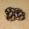 Ireka Home Forest Floor Acacia Wood Coaster Set – Enamel Design (Set of 4)