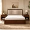 Tarang Solid Wood Comfort Queen Bed Hydraulic Storage Provincial Teak Finish Mattress 60 x 78 Inches