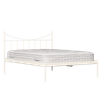 Camden Metal Non Storage King Bed in Glossy Ivory Finish