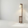 Accent Beige Jute Floor Lamp with Beige Jute Base