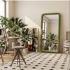 The Artment Unbreakable Green Square Puff Floor Mirror (160 x 50) cm