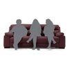 Thiene 3 Seater Leather Sofa in Wine Colour