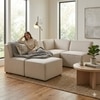 Scandinavian Traverse Corner Unit Sofa Black Finish