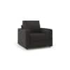 Apollo Compact 1 Seater Fabric Sofa in Graphite Grey Colour